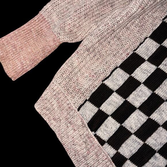 Anthropologie x Pilcro Mash-Up Cardigan Sweater Patchwork Star Checkered Sz S - Picture 6 of 9